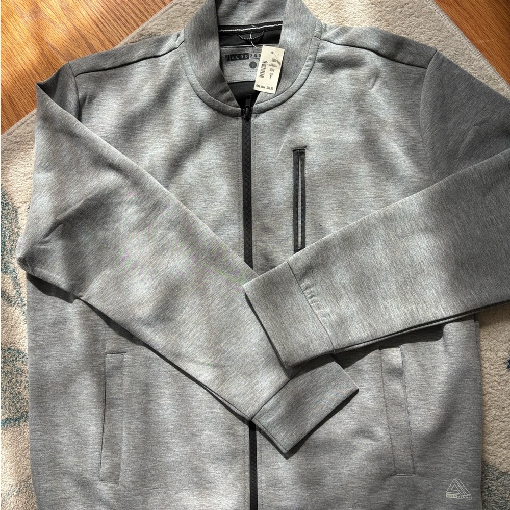 Aeropostale zip up sweatshirt. Grey. Size large. New with tags.